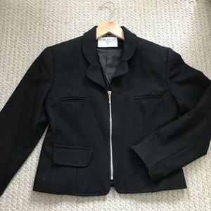 90s Vintage Wool Zip Up Blazer